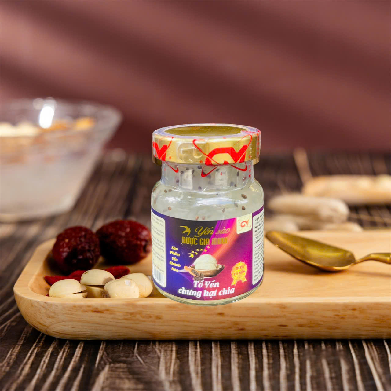 Tổ Yến chưng hạt chia (30% yến thiên nhiên)